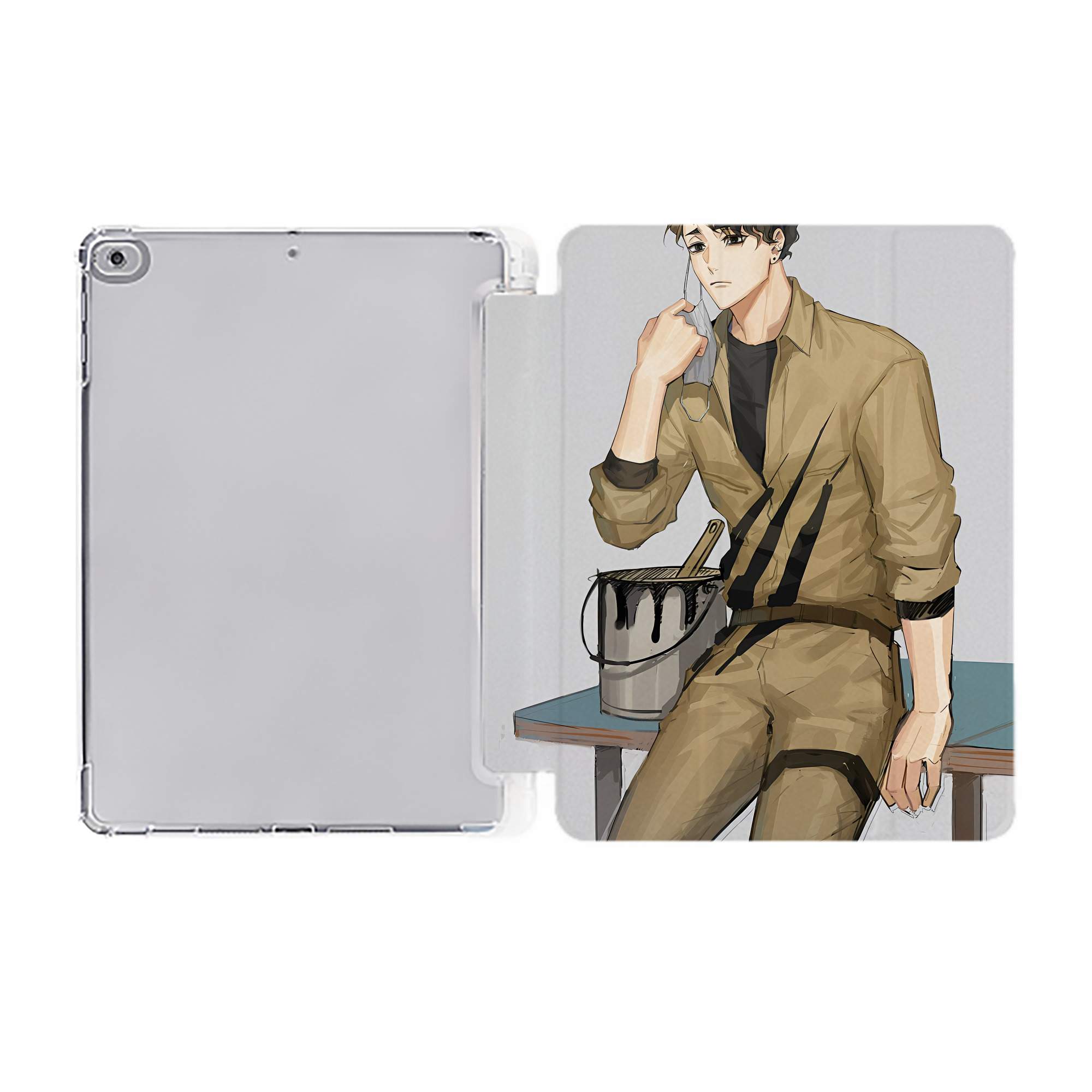 （画像用） ハイキュー!! Haikyu!! IPad ケース ペン収納付き 三つ折りスタンド PUレザー×シリコン 対応機種9.5/10.5/10.9インチ